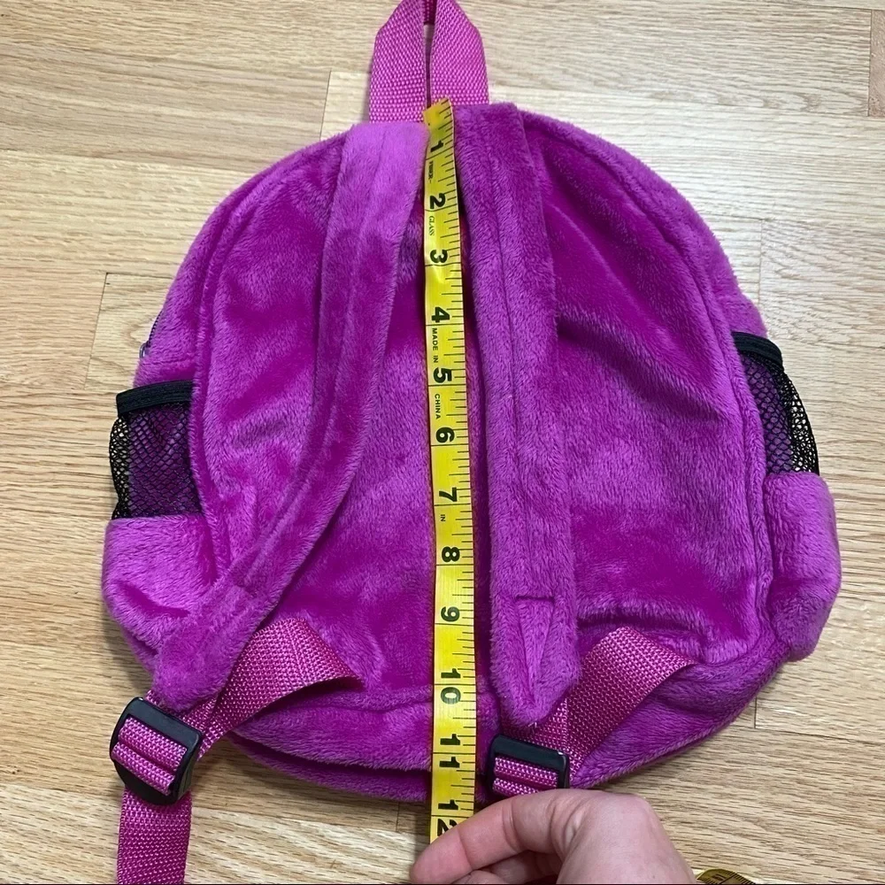 Vintage Barney Mini Backpack Book Bag Purple Dinosaur Zip 90s